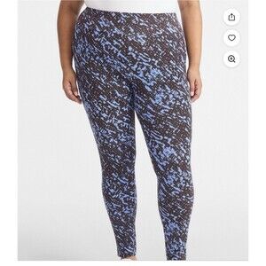 Terra & Sky 2X /20W-22W High Waist  27" Inseam Blue Breeze leggings